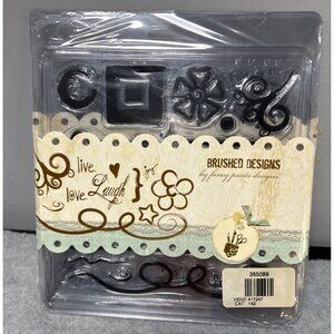 Brushed Designs Clear Stamps Set by Fancy Pants Designs for Journaling & Scrapbo